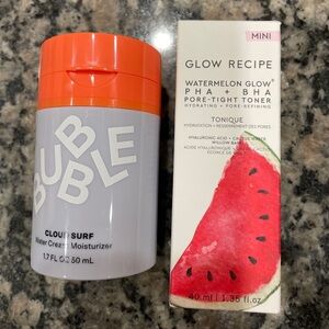 Glow Recipe Watermelon Glow Toner and Bubble Cloud Surf Moisturizer Set